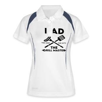 Dad the man the myth the grill master - Women's Polo breathable - white/navy - Front