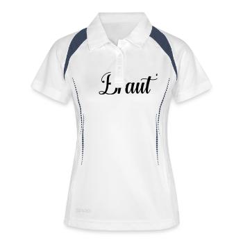 Braut - Frauen Polo atmungsaktiv - Weiß/Navy - Vorne