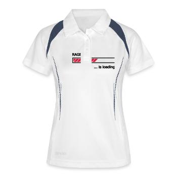 Rage is loading progress bar Loading Bar - Women's Polo breathable - white/navy - Front