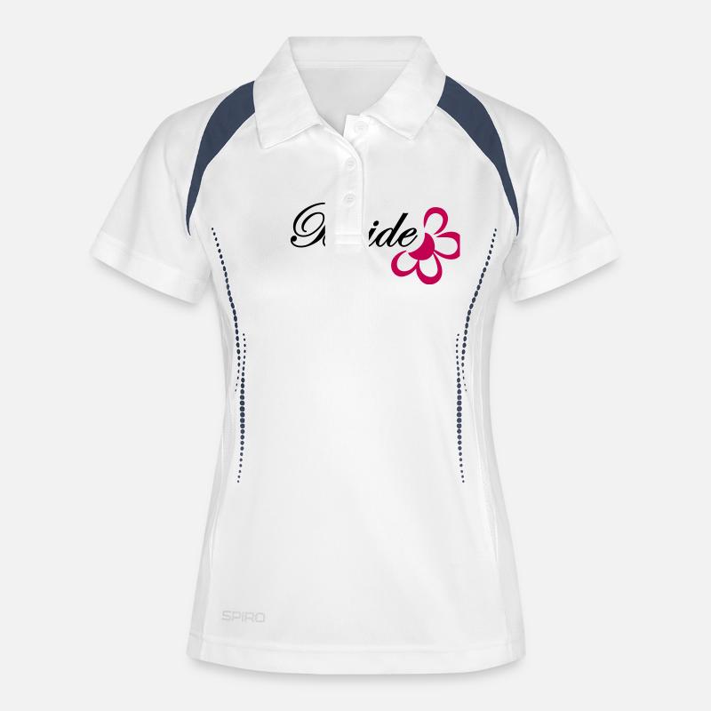 bride with flower - Women's Polo breathable - white/navy