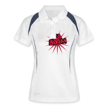 kaboom - Polo respirant Femme - blanc/marine - Devant
