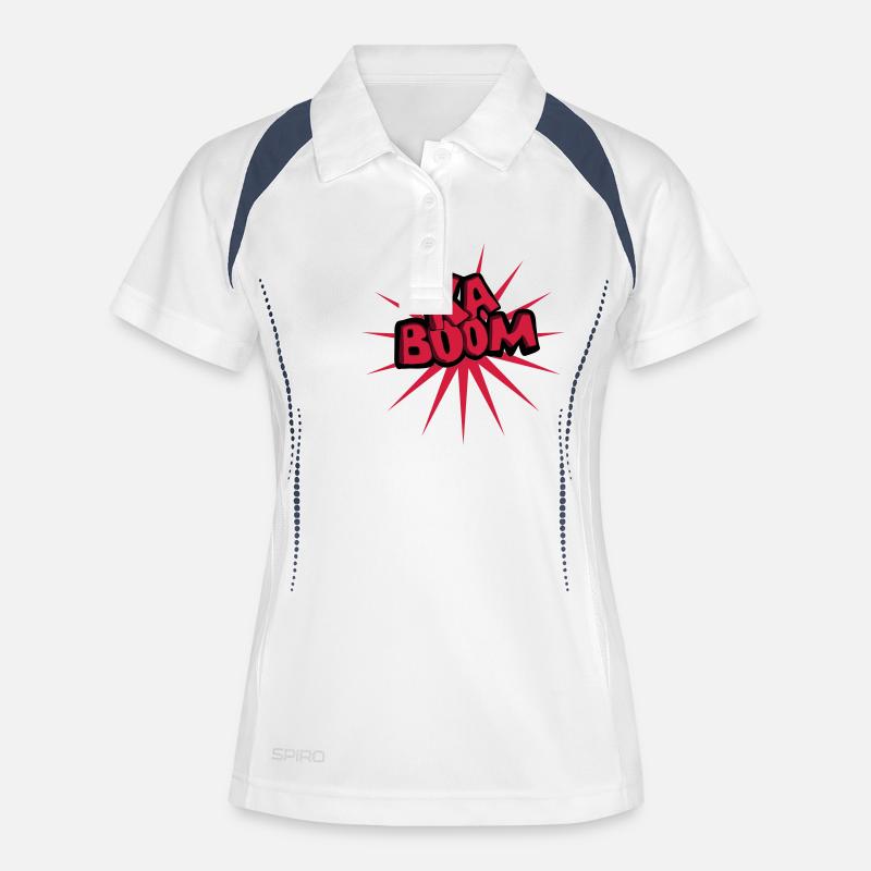 kaboom - Women's Polo breathable - white/navy