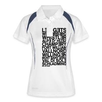 Bike Parks - Women's Polo breathable - white/navy - Front