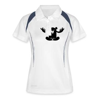 yoga - Women's Polo breathable - white/navy - Front