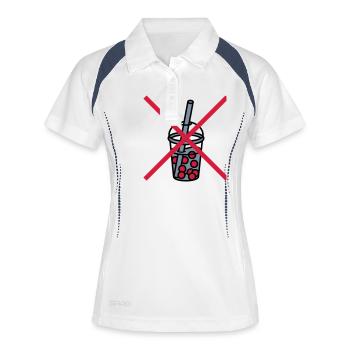 Shield Bubble Tea forbidden - Women's Polo breathable - white/navy - Front