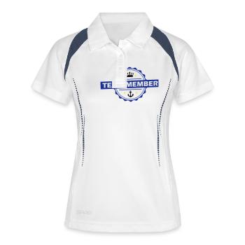 Équipier - Polo respirant Femme - blanc/marine - Devant