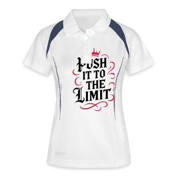 Poussez le bout de votre action - Polo respirant Femme - blanc/marine - Devant