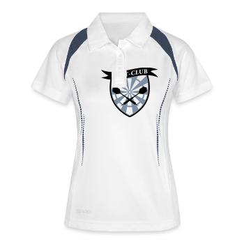Dart Club 2 - zweifarbig - Frauen Polo atmungsaktiv - Weiß/Navy - Vorne