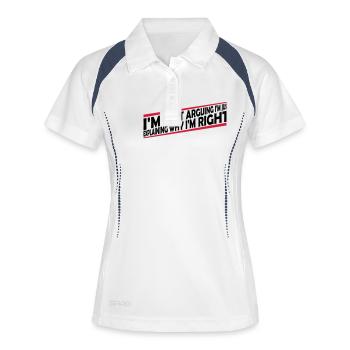 Je ne discute pas - Polo respirant Femme - blanc/marine - Devant