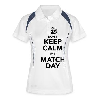 Don't Keep Calm - Frauen Polo atmungsaktiv - Weiß/Navy - Vorne