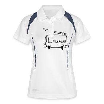 Fire - Women's Polo breathable - white/navy - Front
