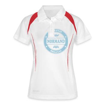 Original normand - Polo respirant Femme - blanc/marine - Devant