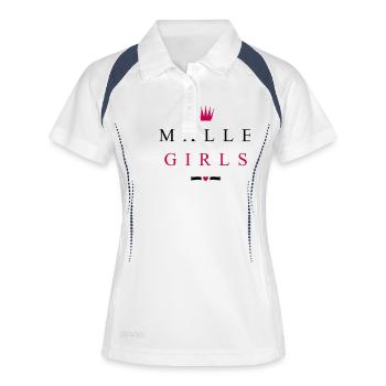 malle girls krone herz - Frauen Polo atmungsaktiv - Weiß/Navy - Vorne