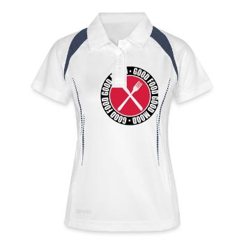 Circle stamp food - Women's Polo breathable - white/navy - Front