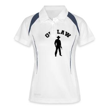 Cow-boy hors-la-loi - Polo respirant Femme - blanc/marine - Devant