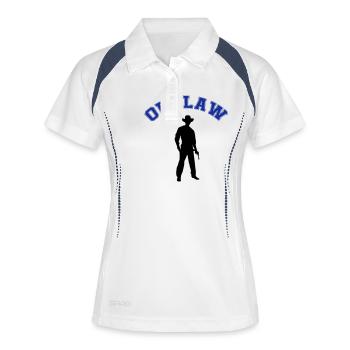 Cow-boy hors-la-loi - Polo respirant Femme - blanc/marine - Devant