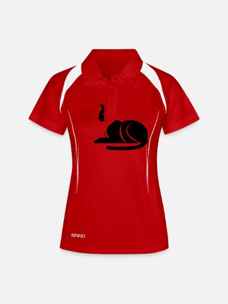 Cat - Women's Polo breathable - white/navy