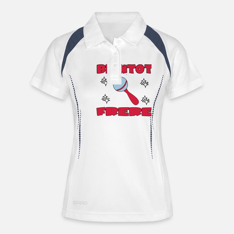 SOON BROTHER - Women's Polo breathable - white/navy
