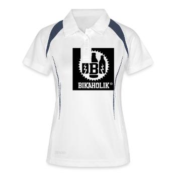 BKH Classic - Frauen Polo atmungsaktiv - Weiß/Navy - Vorne