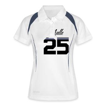 Malle 2025 Trikot - Frauen Polo atmungsaktiv - Weiß/Navy - Vorne