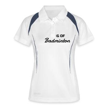 Badminton / Badminton Player / Birdie / Sport - Women's Polo breathable - white/navy - Front