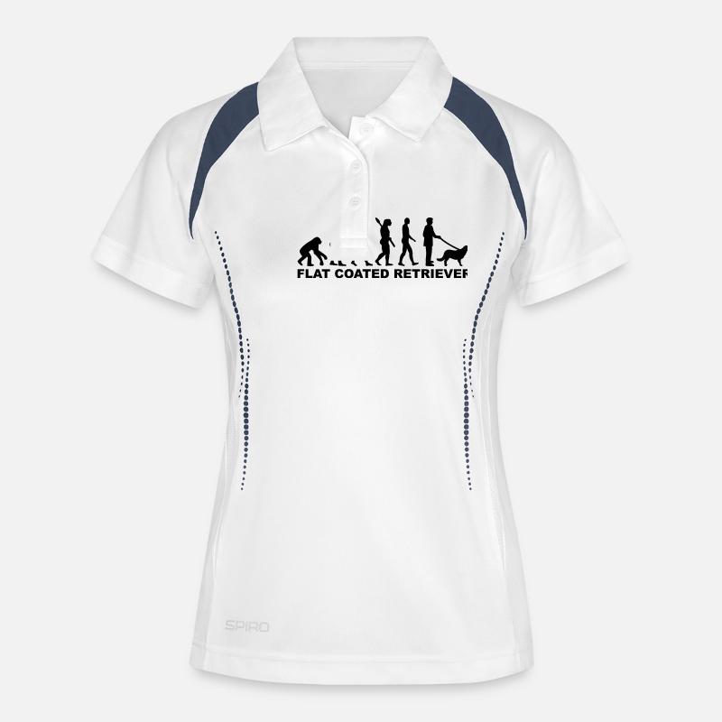Flat Coated Retriever - Women's Polo breathable - white/navy