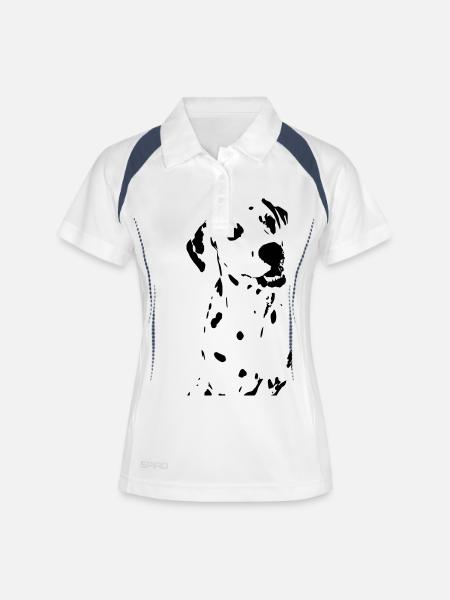 dog3 - Women's Polo breathable - white/navy