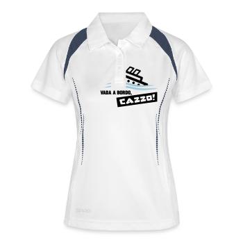 Vada a bordo, cazzo! - Polo respirant Femme - blanc/marine - Devant