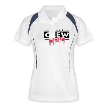Crew Member - Polo respirant Femme - blanc/marine - Devant