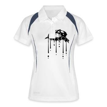 Anarchy blood drop icon - Women's Polo breathable - white/navy - Front