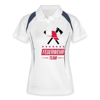 Fire Brigade Team - Women's Polo breathable - white/navy - Front