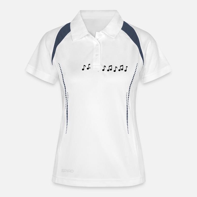 Musical Notes - Women's Polo breathable - white/navy