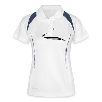 Stand Up Paddeln Welle - Frauen Polo atmungsaktiv - Weiß/Navy - Vorne