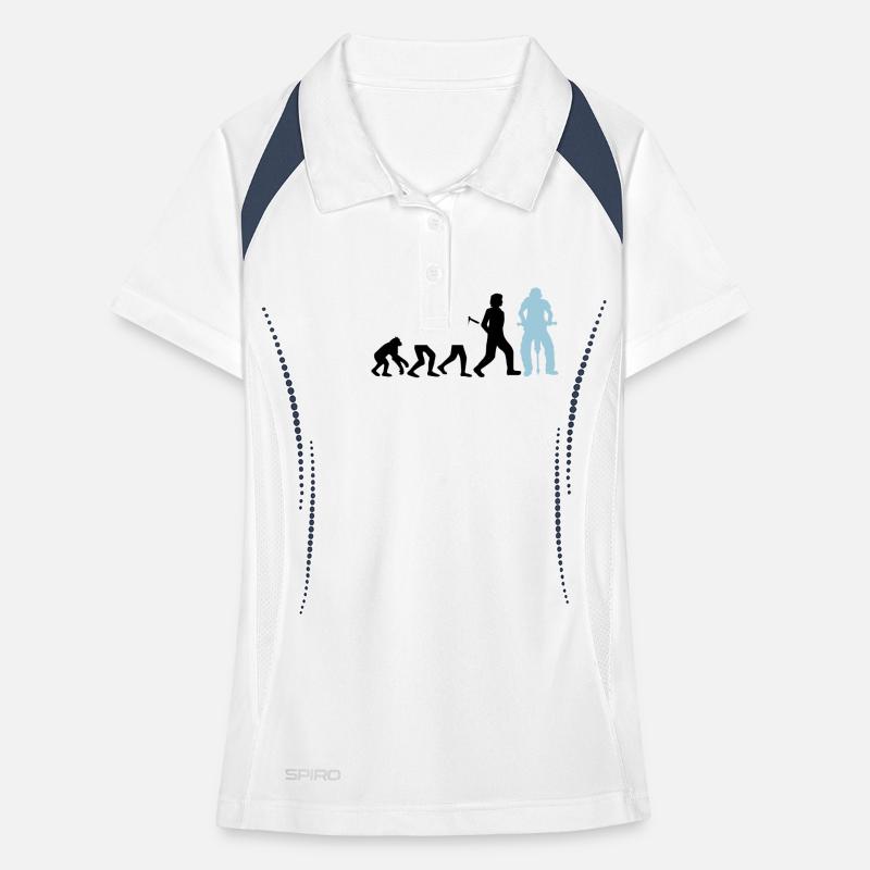 Logo Evolution Presslufthammer Frauen Polo atmungsaktiv