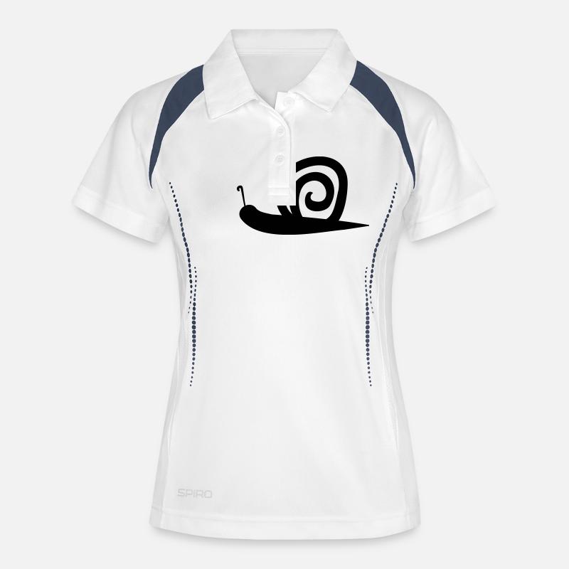 Snail - Women's Polo breathable - white/navy