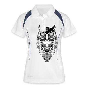 Chouette - Polo respirant Femme - blanc/marine - Devant