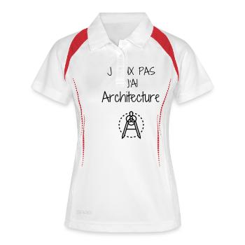 Architect / Architecture / Architekt / Architektur - Women's Polo breathable - white/navy - Front