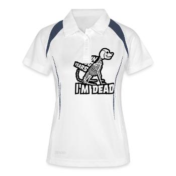 in dog years Dead - Women's Polo breathable - white/navy - Front