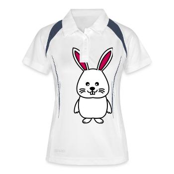 Bunny Comic - Women's Polo breathable - white/navy - Front