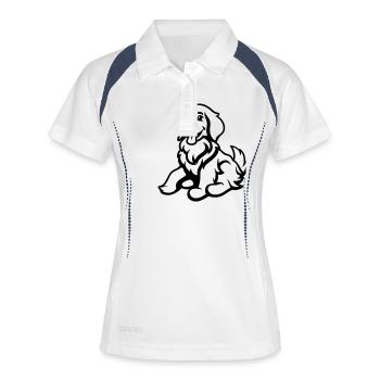 Dog Comic Animal - Women's Polo breathable - white/navy - Front