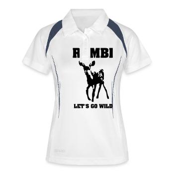 RAMBI II - Frauen Polo atmungsaktiv - Weiß/Navy - Vorne
