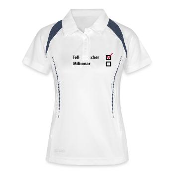 Chiffons millionnaire - Polo respirant Femme - blanc/marine - Devant