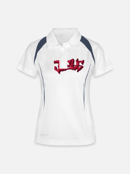 jesus graffiti - Women's Polo breathable - white/navy