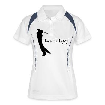 Golf - Frauen Polo atmungsaktiv - Weiß/Navy - Vorne