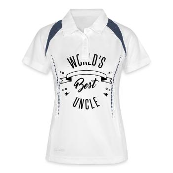 WORLD'S BEST UNCLE - Polo respirant Femme - blanc/marine - Devant