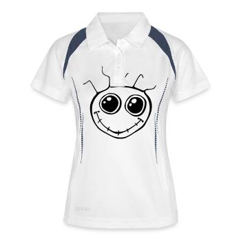 Fantazia Smiley Face - Polo respirant Femme - blanc/marine - Devant