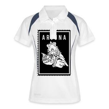 Arjuna - Wayang - Women's Polo breathable - white/navy - Front