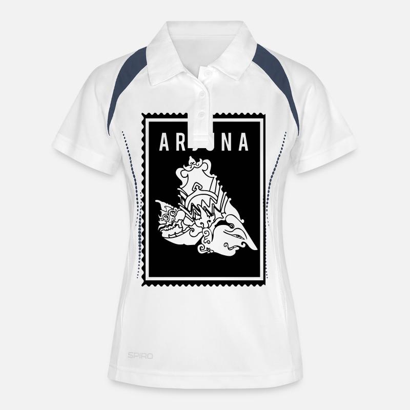 Arjuna - Wayang - Women's Polo breathable - white/navy