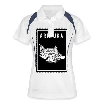 Arimuka - Wayang - Women's Polo breathable - white/navy - Front
