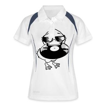 Party Ducklings Vinyl Record - Women's Polo breathable - white/navy - Front
